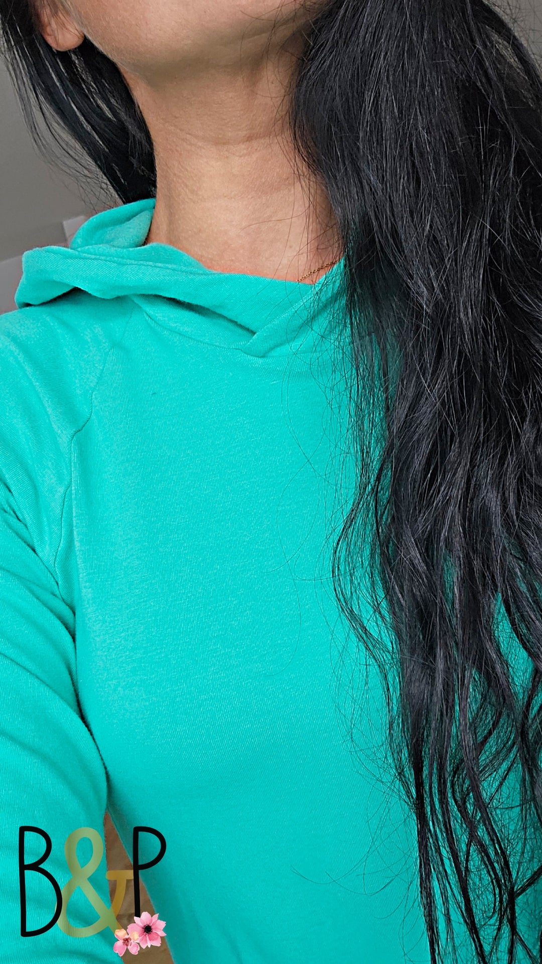 Hoodie turquoise foncé