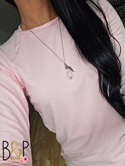 Tunique allongée rose bébé