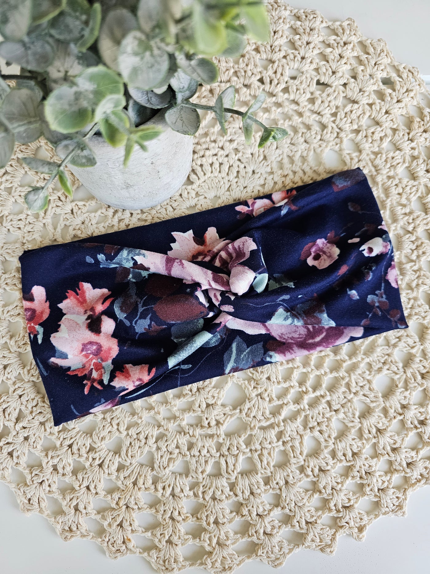 Bandeau twist flowers marine ( Camisoles )