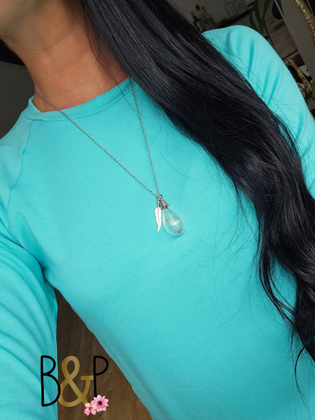 Tunique allongée turquoise