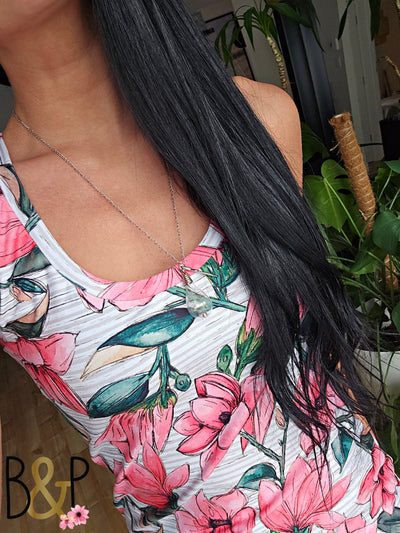 Camisole fleur dessin & ligné