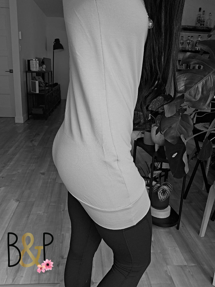 Tunique allongée turquoise