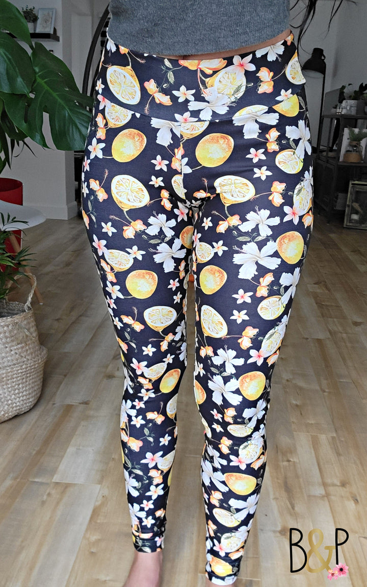 Legging citrons sur noir