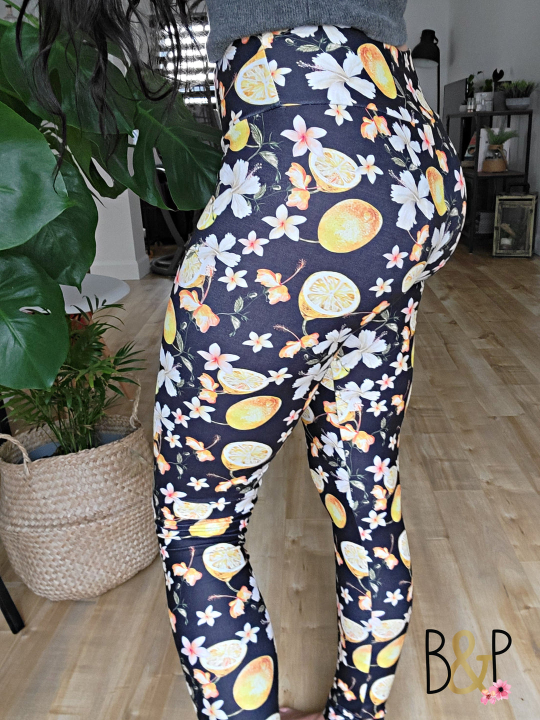 Legging citrons sur noir