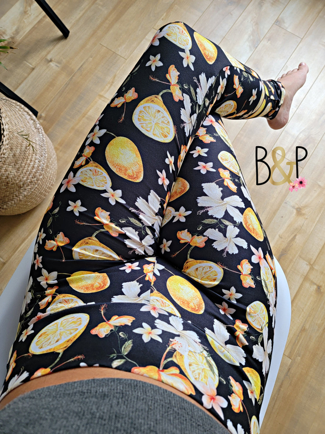 Legging citrons sur noir