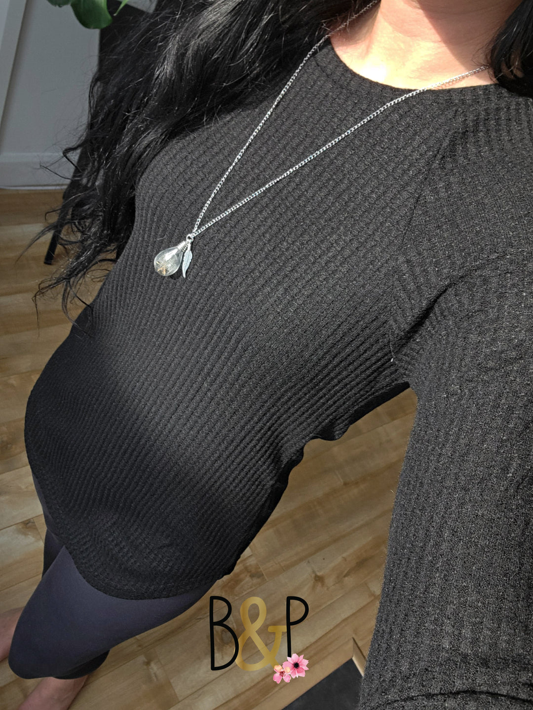 Tunique gaufrée noire