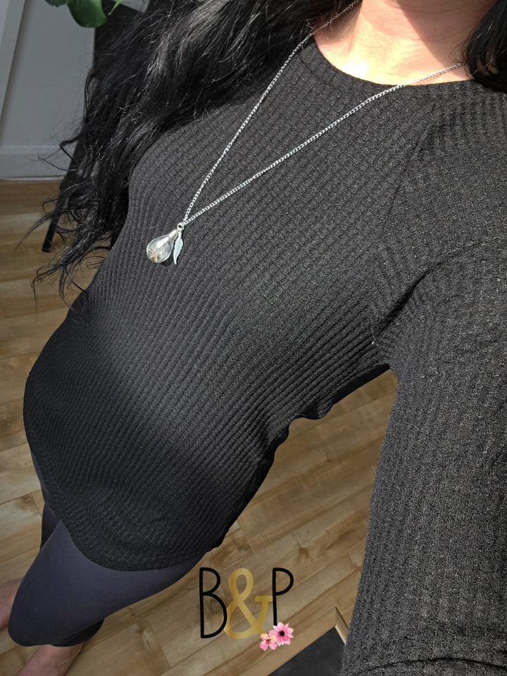 Tunique gaufrée noire
