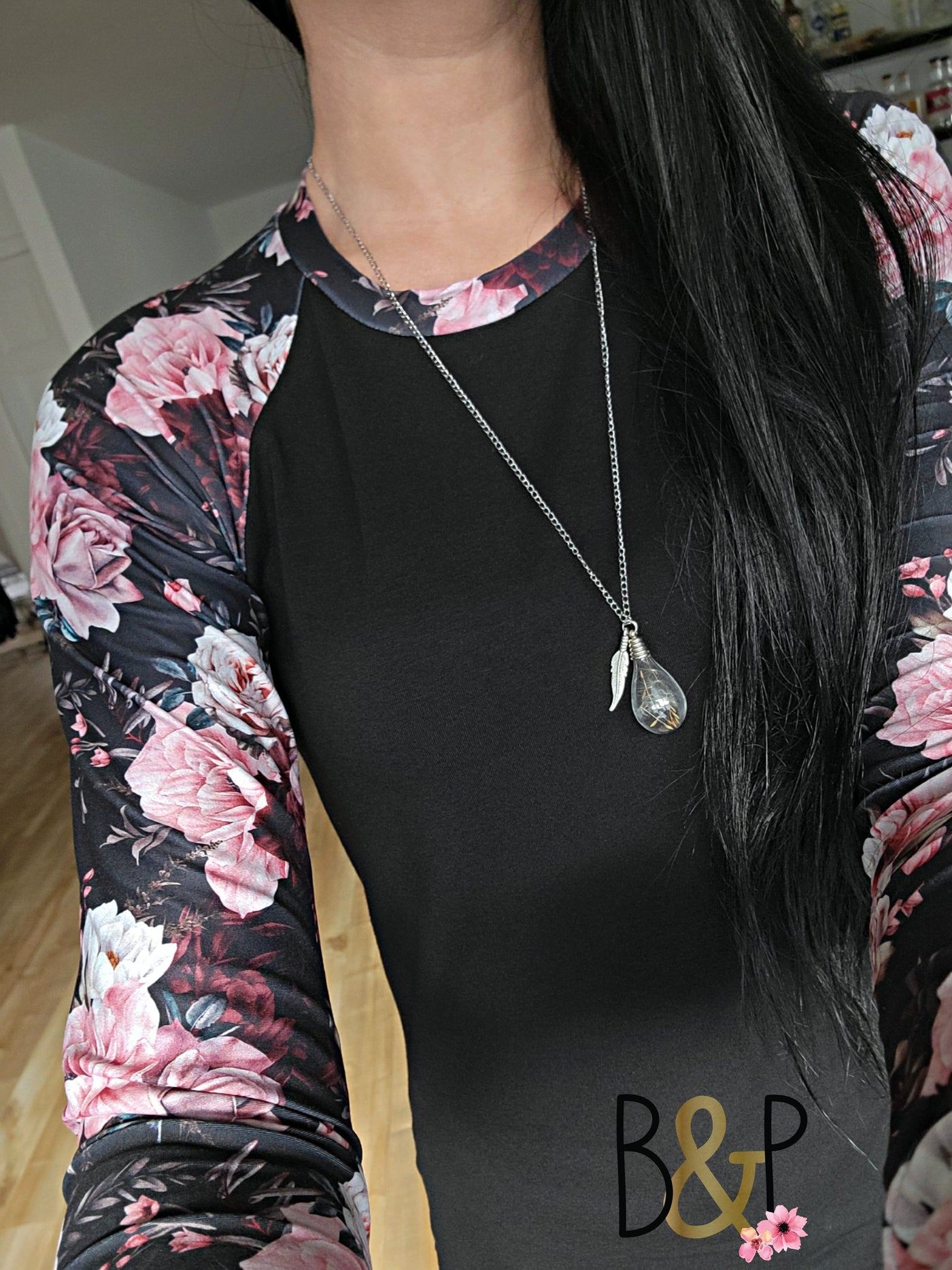 Tunique florale & noir