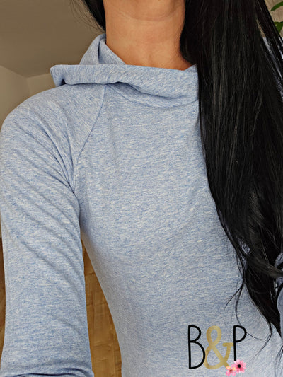 Hoodie heather bleu pâle