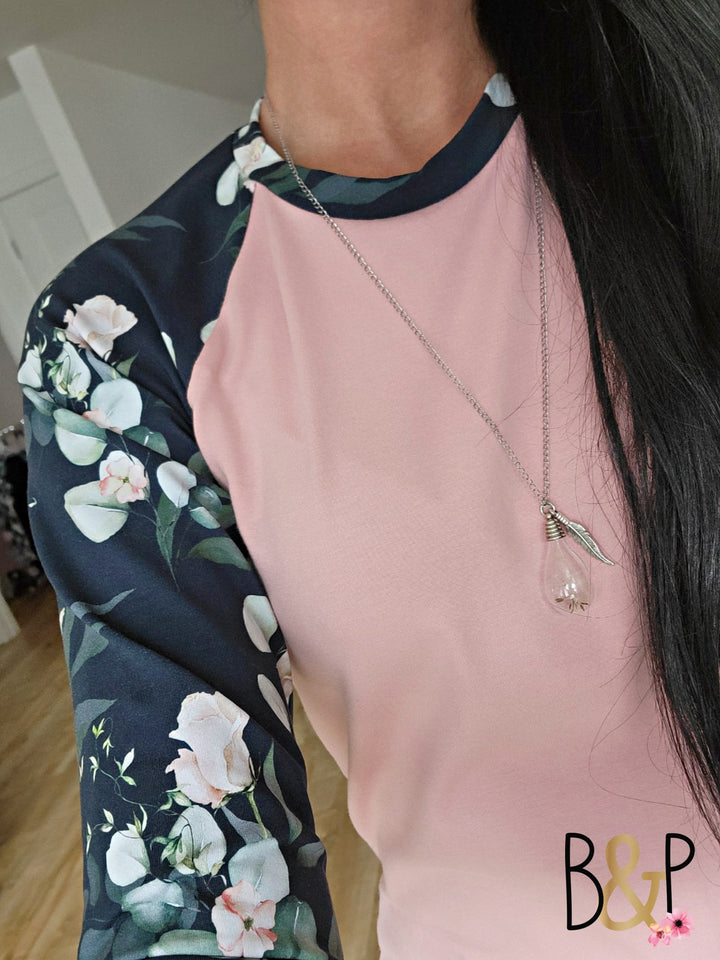 Tunique sarcelle & rose foncé