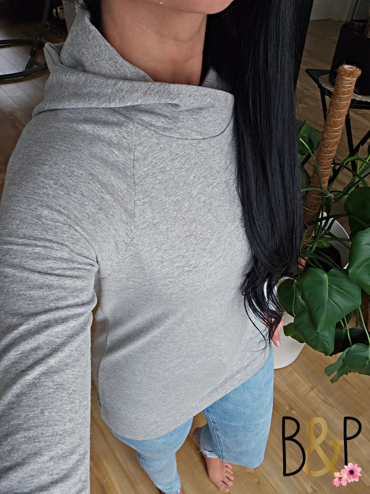 Hoodie heather gris