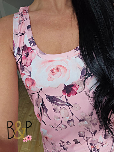 Camisole floral rose