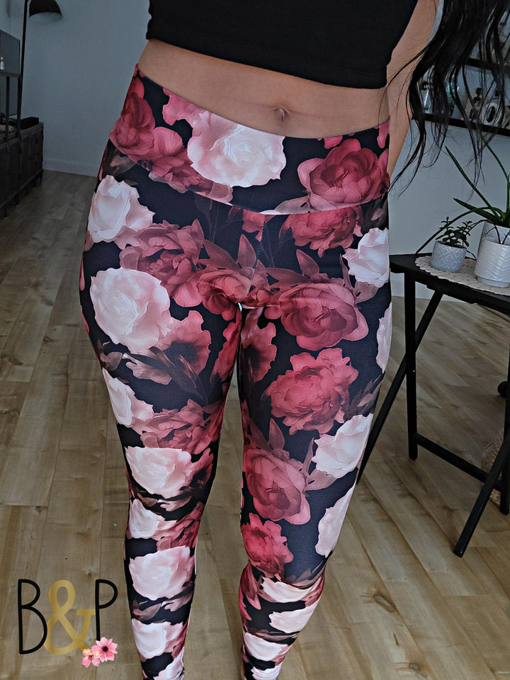 Legging grosses fleurs