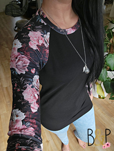Tunique florale & noir