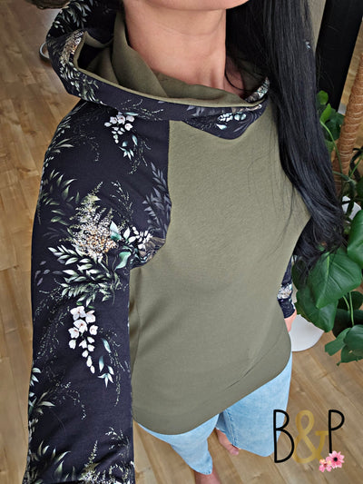 Hoodie kaki & branches