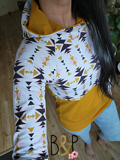 Hoodie aztèque doré