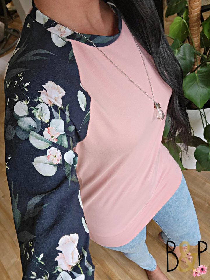 Tunique sarcelle & rose foncé