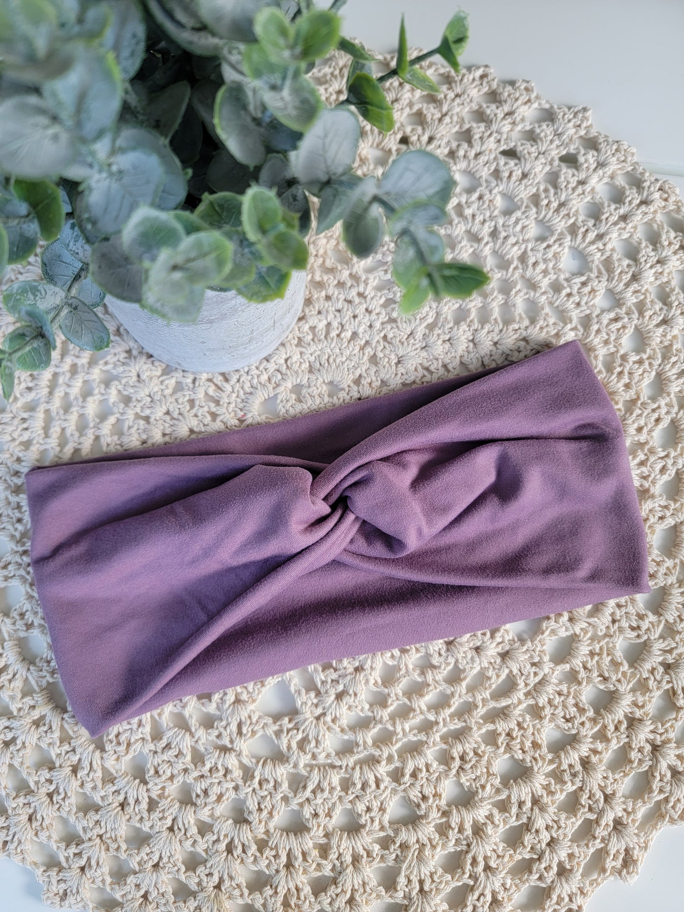 Bandeau twist lilas