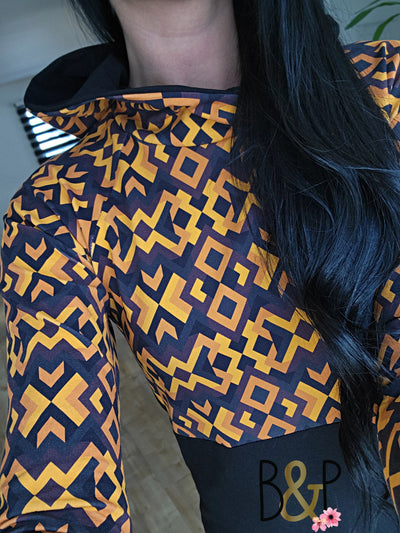 Hoodie aztèque orangé