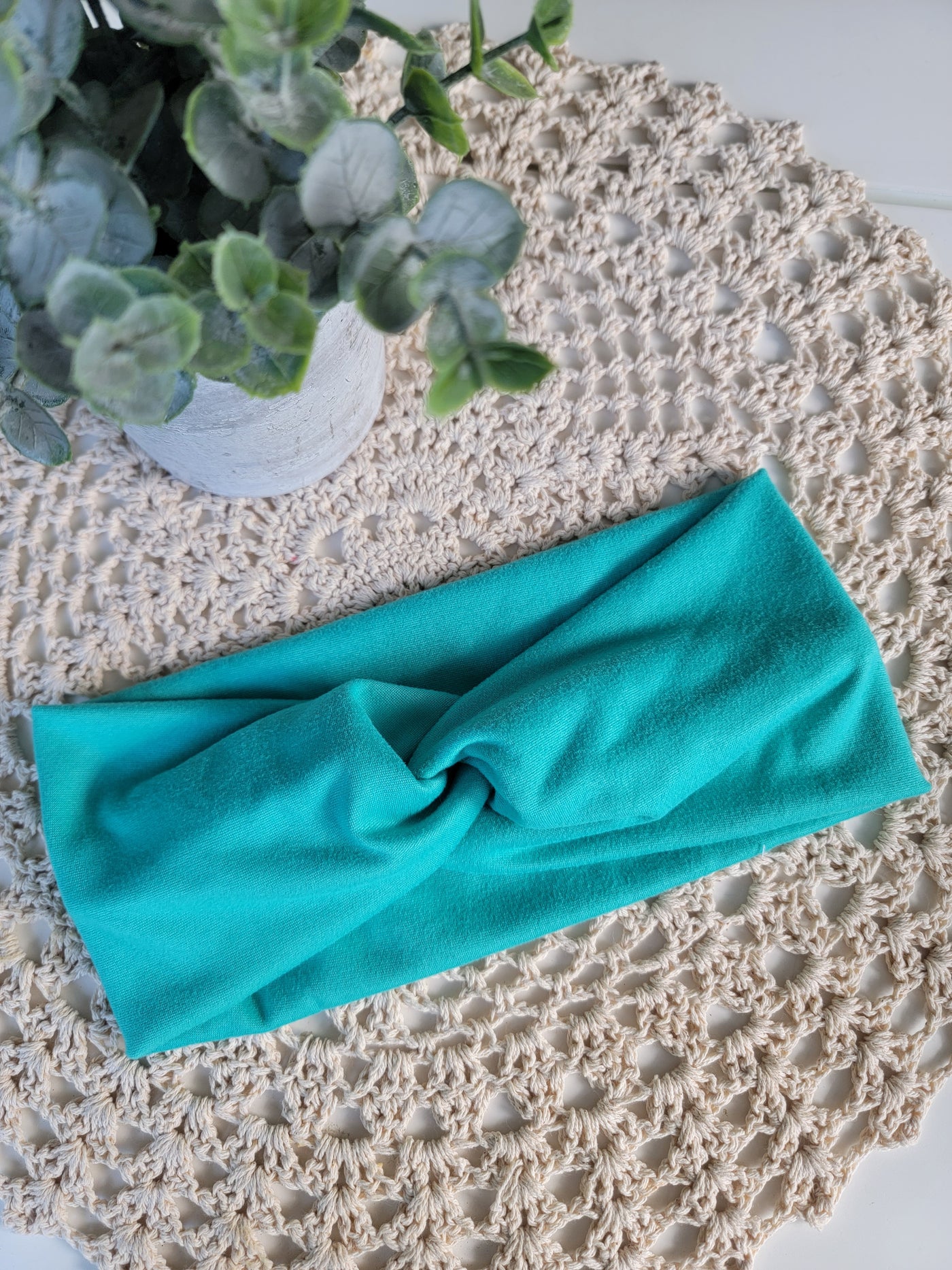 Bandeau twist aqua