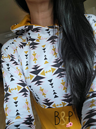 Hoodie aztèque doré