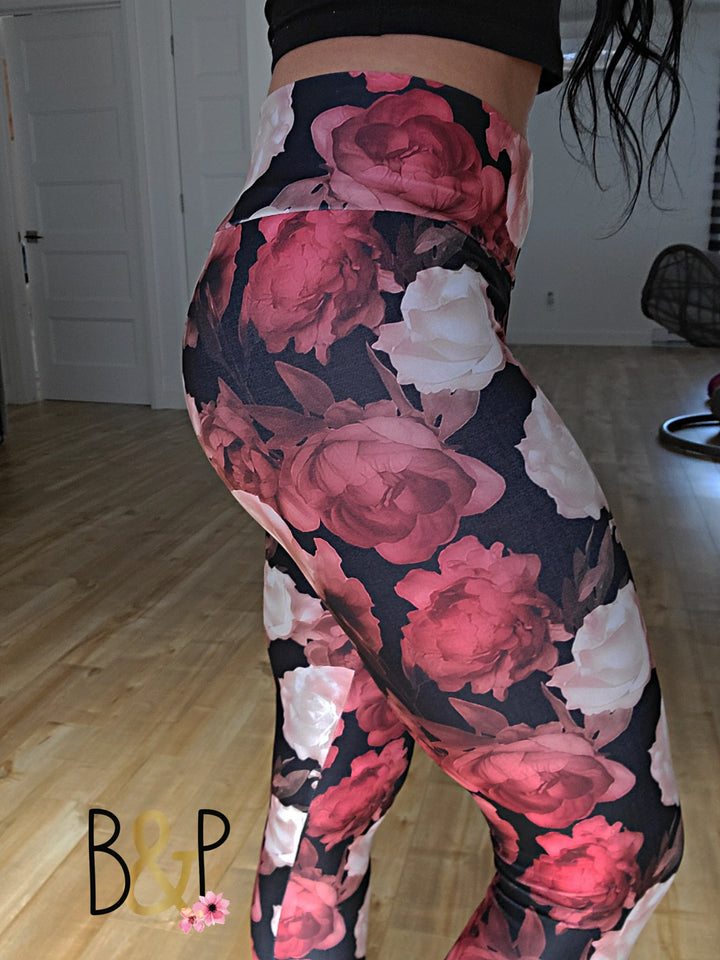 Legging grosses fleurs